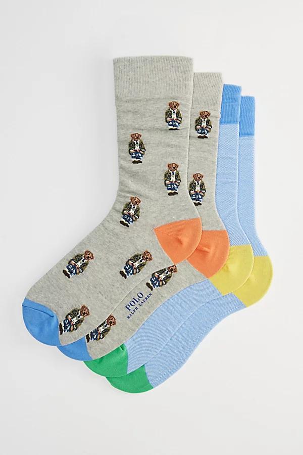 Polo Ralph Lauren Mens 2-Pk. American In Paris Mini Bear Slack Socks Product Image