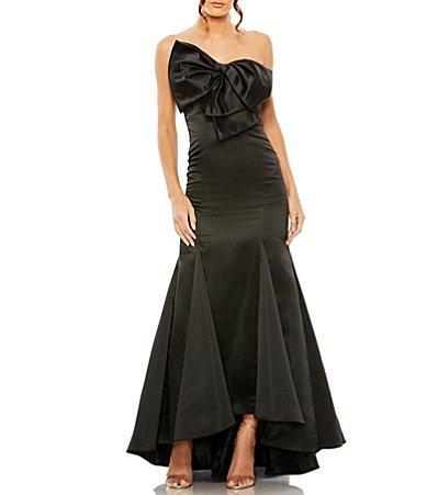 Mac Duggal Strapless Sleeveless Bow Bodice Mermaid Gown Product Image