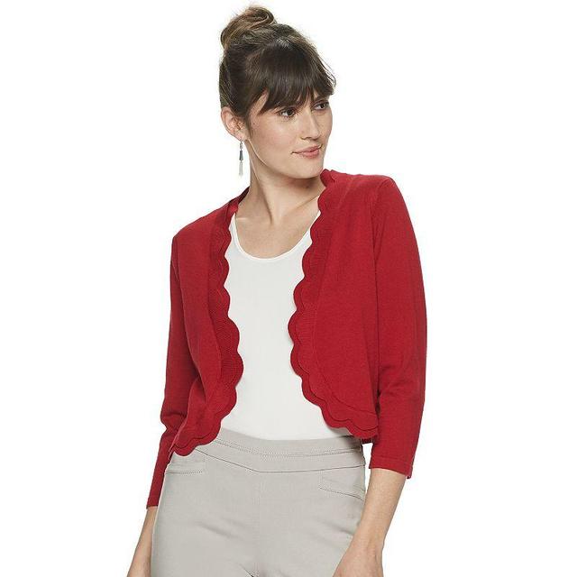 Womens Nina Leonard Scallop Trim Bolero Product Image