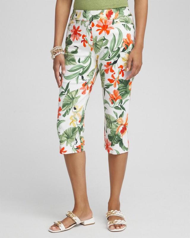 Women's Brigitte Orchid Print Capri Pants Product Image