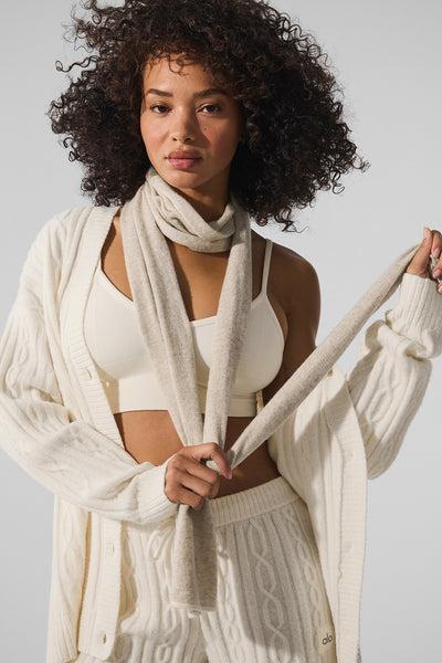 Cashmere Light Frosted Scarf - Winter Latte/Ivory Product Image