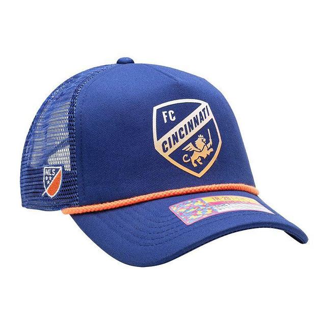 Mens Blue FC Cincinnati Atmosphere Trucker Adjustable Hat Product Image