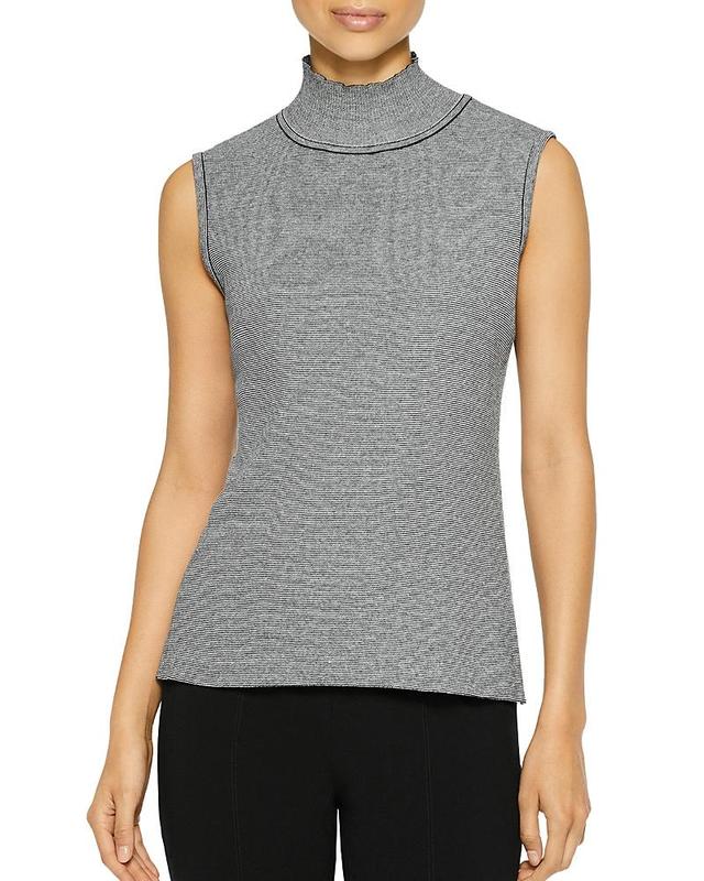 Misook Striped Mock Neck Tank Product Image