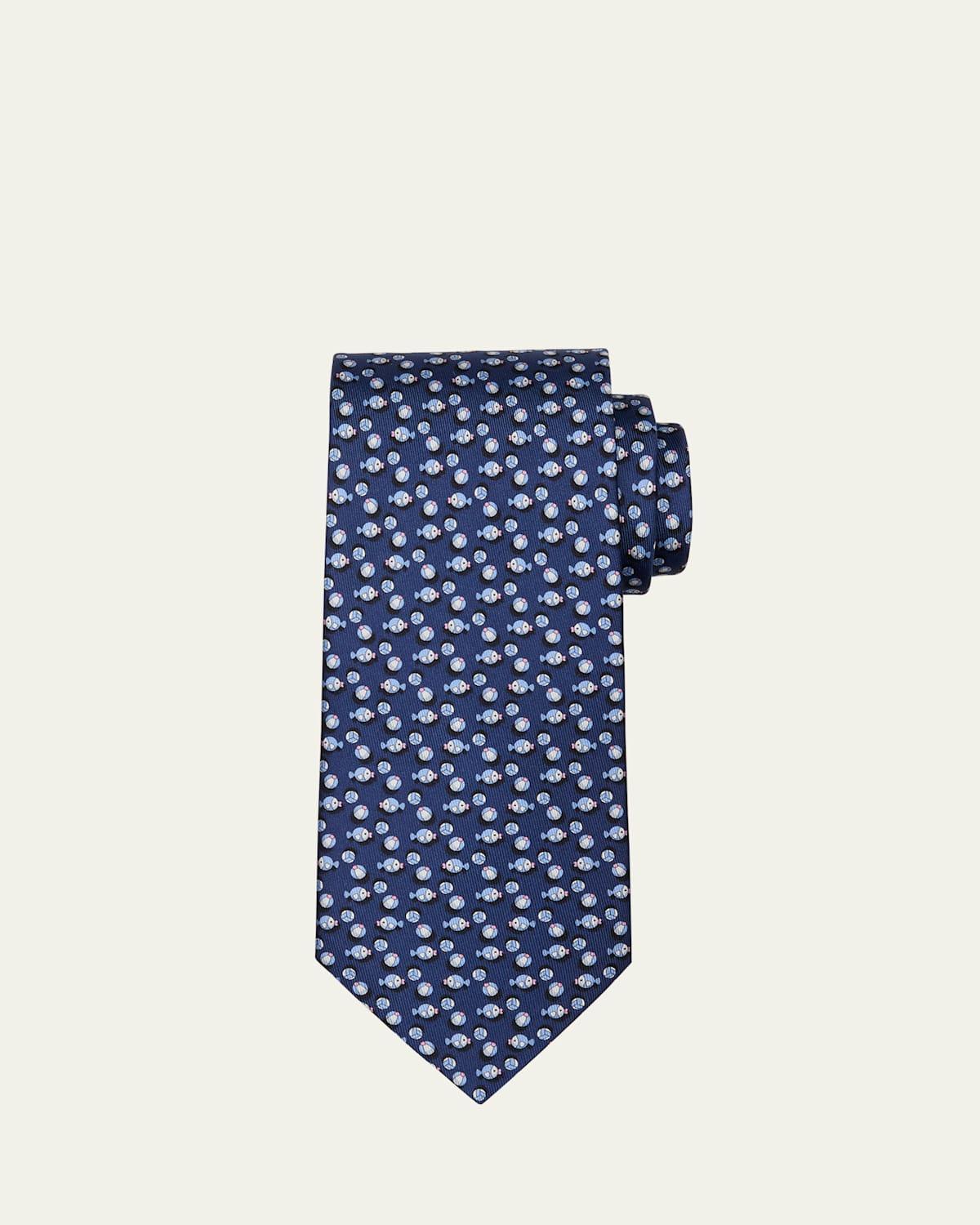 Mens Vanda Silk Fish Ball Tie Product Image