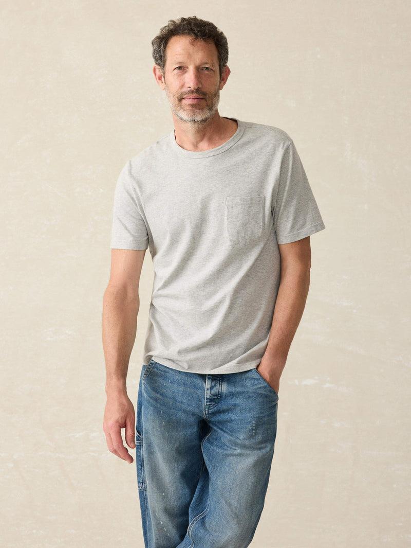 Sunwashed Pocket Tee - Heather Grey Product Image