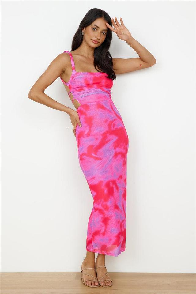 Enchanted Skies Maxi Dress Pink Product Image