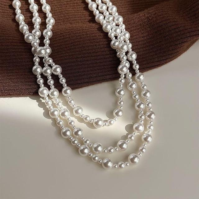 Faux Pearl Necklace Product Image