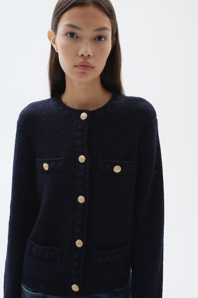 Textured-knit Cardigan Product Image