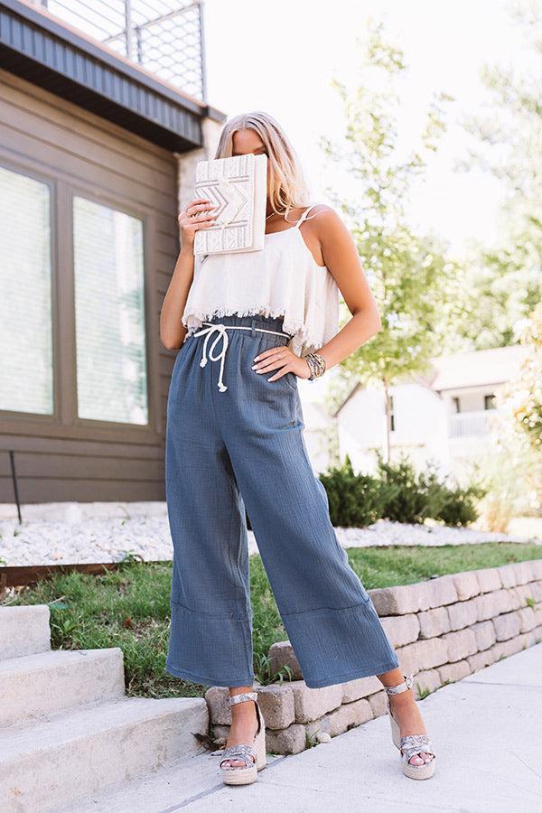 The Lachlan High Waist Pants In Slate Product Image