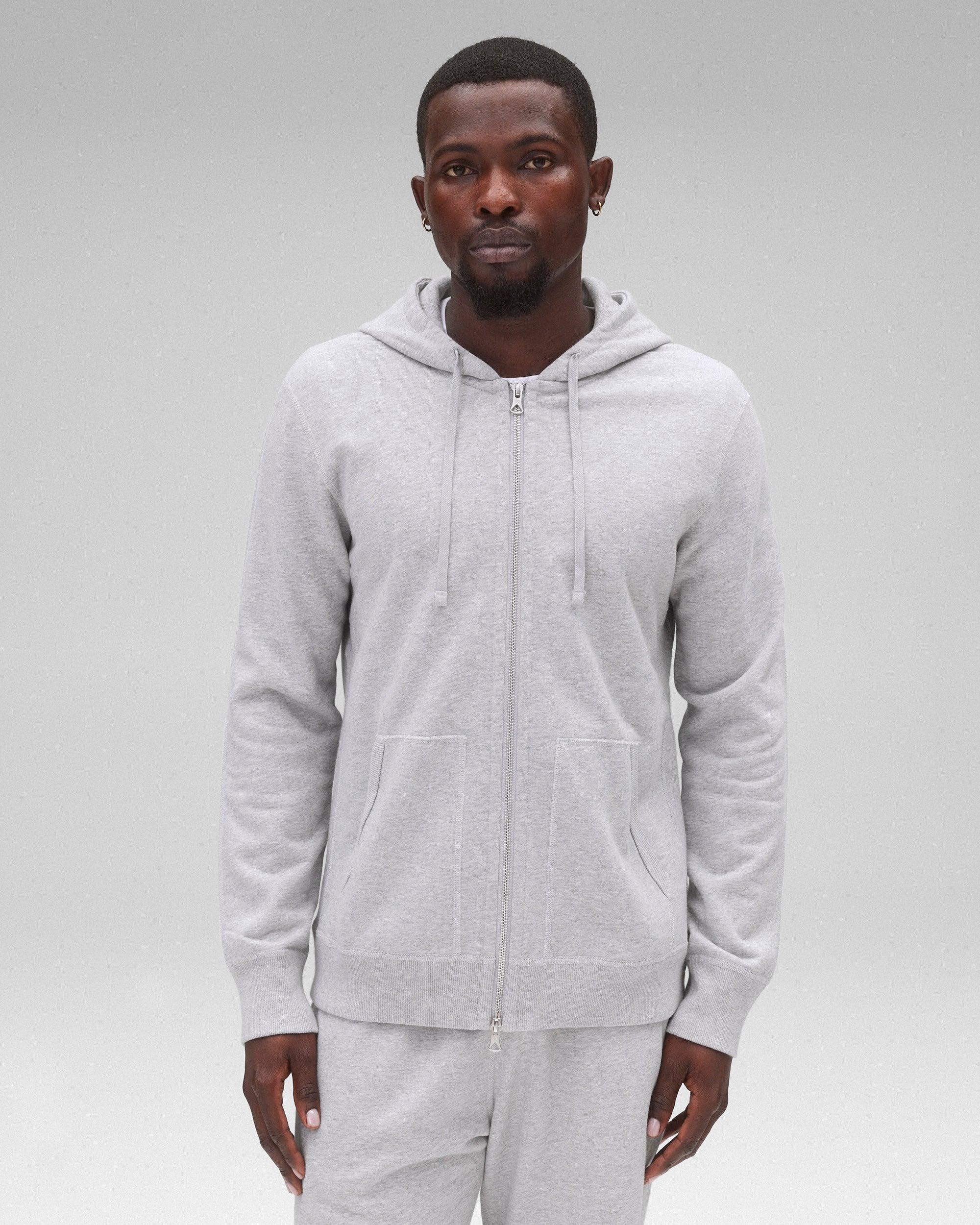 Midweight Terry Slim Zip Hoodie Male Product Image