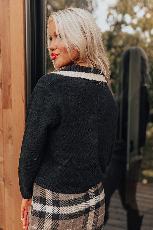 Small Town Cutie Knit Cardigan in Black Product Image