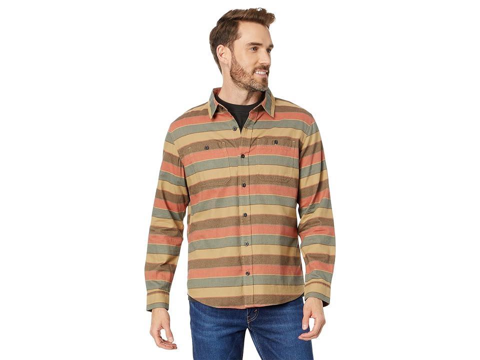 L.L.Bean Wicked Soft Flannel Shirt Stripe Slightly Fitted (Apple Cinnamon) Men's Clothing Product Image