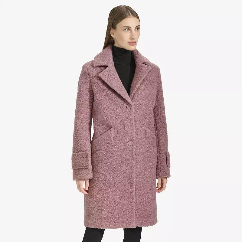 Womens Andrew Marc Notch Collar Tailored Coat Product Image