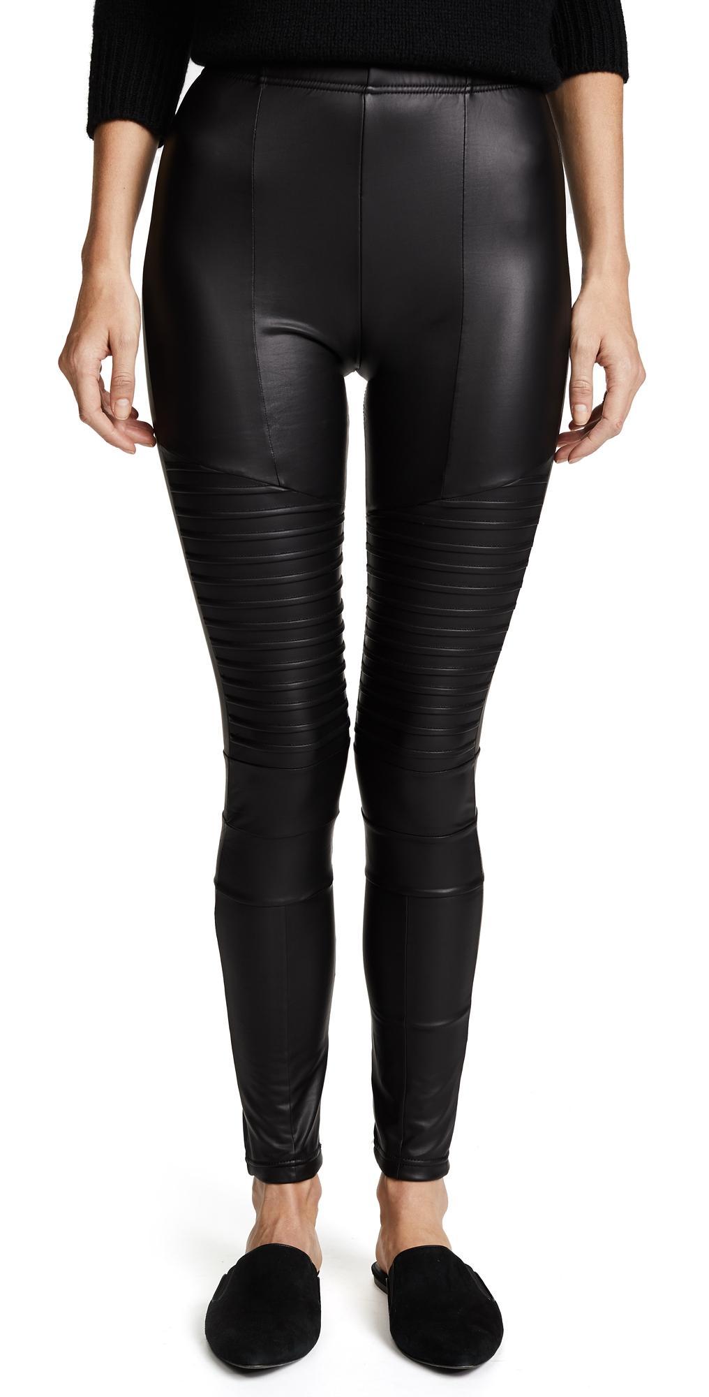 Plush Fleece Lined Faux Leather Moto Leggings product image