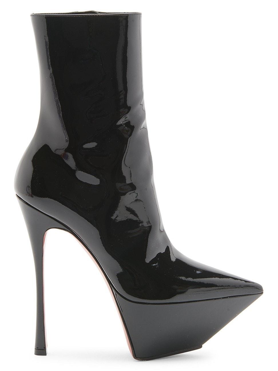 Womens Yigit Patent Leather Platform Booties product image