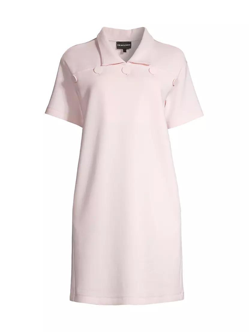 Button-Front Cotton-Blend Dress Product Image