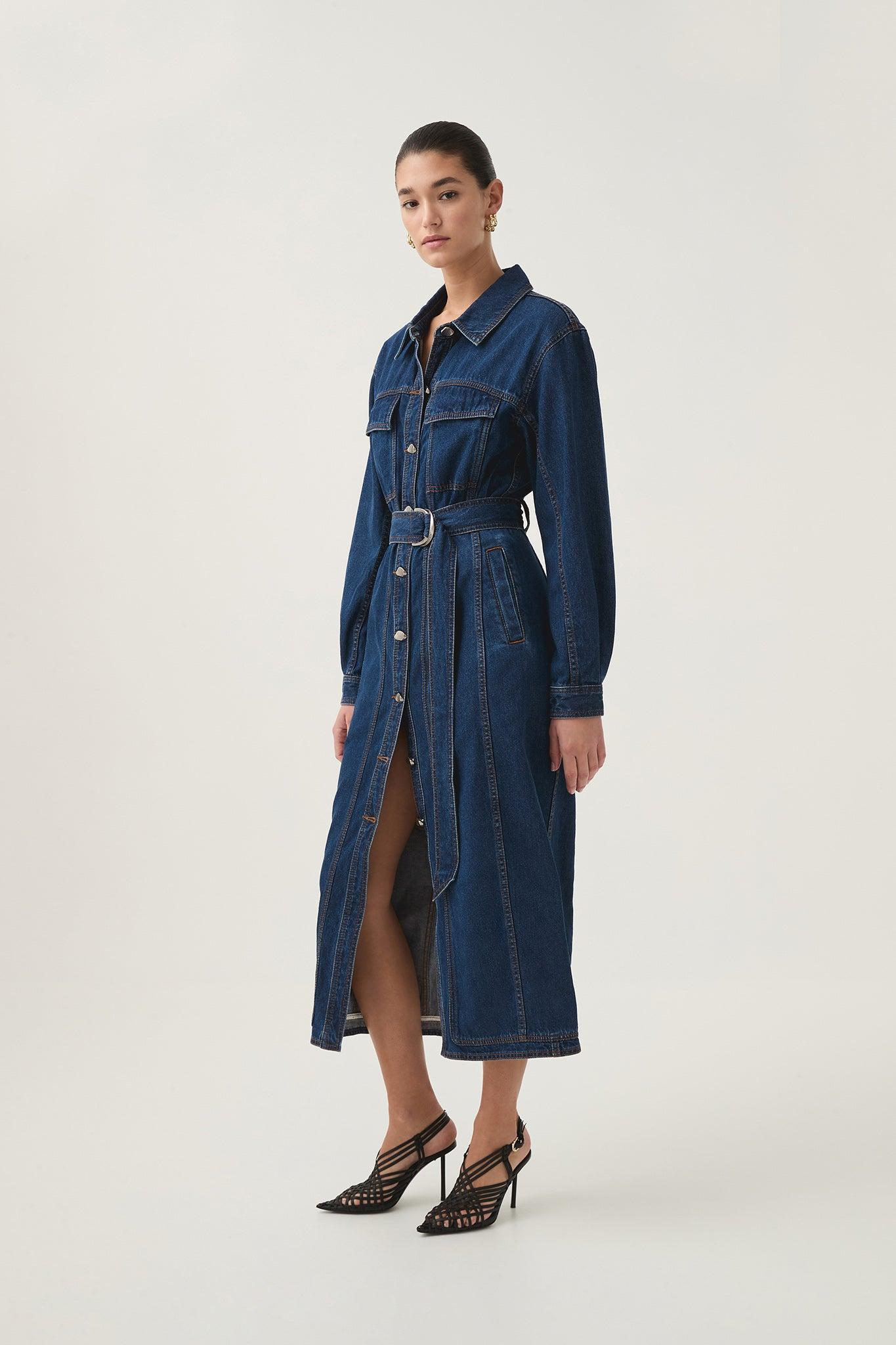 Neo Denim Midi Dress Product Image