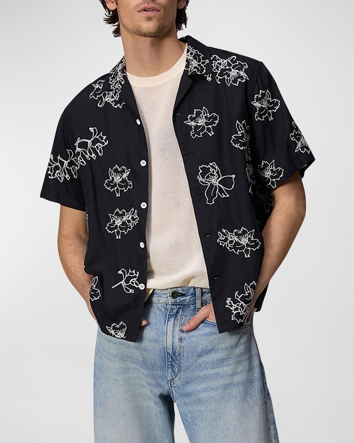 Mens Avery Resort Embroidered Shirt Product Image