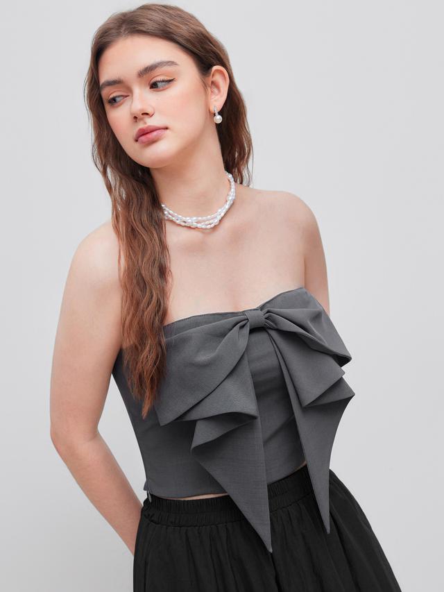 Solid Bowknot Tube Top Product Image