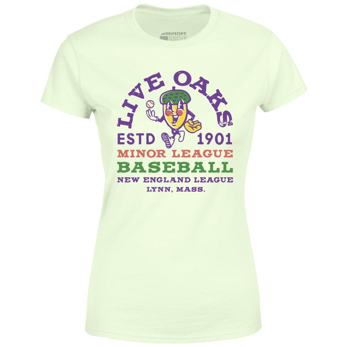 Lynn Live Oaks - Massachusetts - Vintage Defunct Baseball Teams - Women's T-Shirt Female Product Image