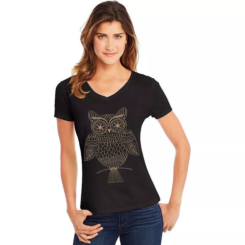 Womens Hanes Graphic Tee Black Product Image