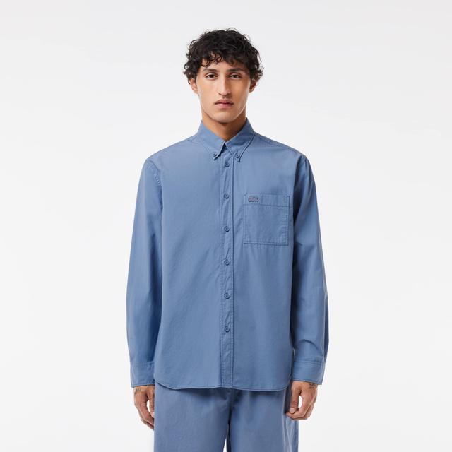 Men's Relaxed Fit Washed Effect Poplin Shirt Product Image