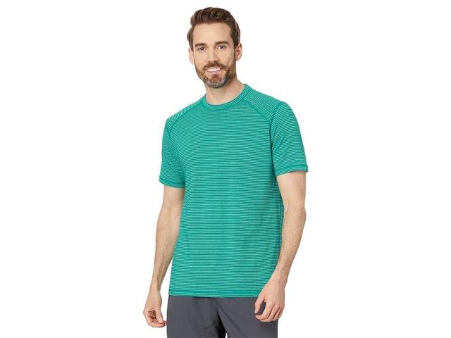 tasc Performance Carrollton Tee - Mini Stripe (Jade Heather/Silver) Men's Clothing Product Image