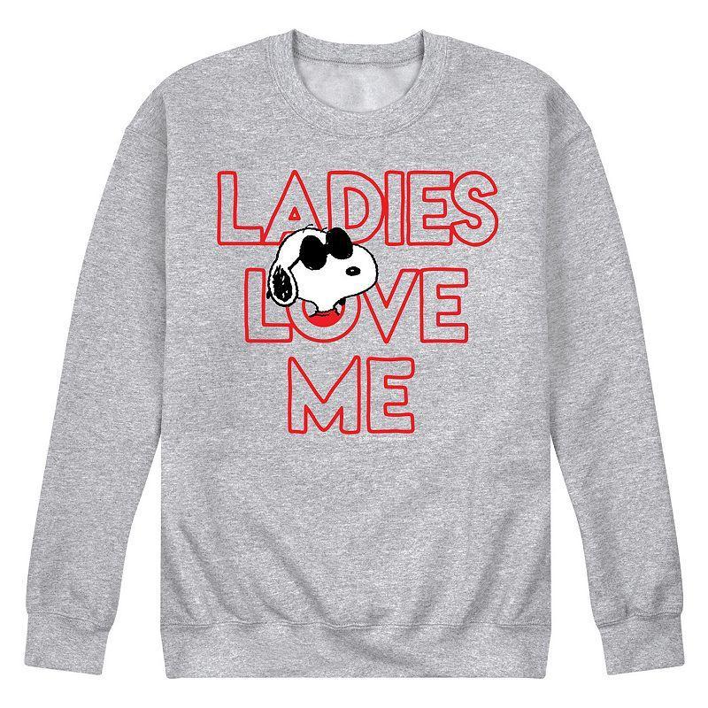 Mens Peanuts Ladies Love Sunglasses Fleece Sweatshirt Product Image