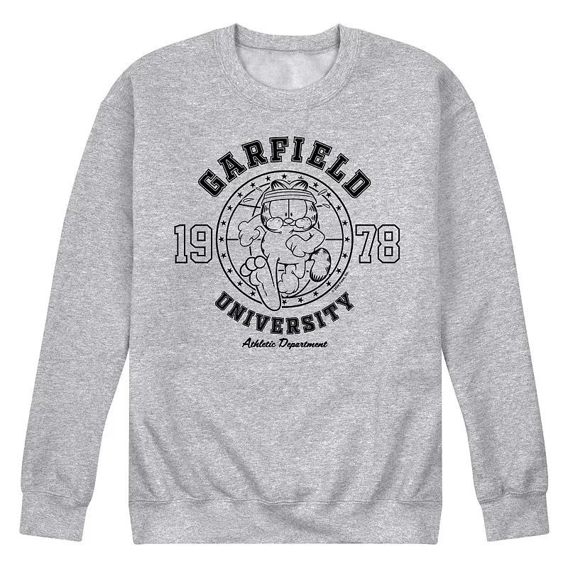 Mens Garfield Athletic Dept. Running Fleece Sweatshirt Pink Product Image