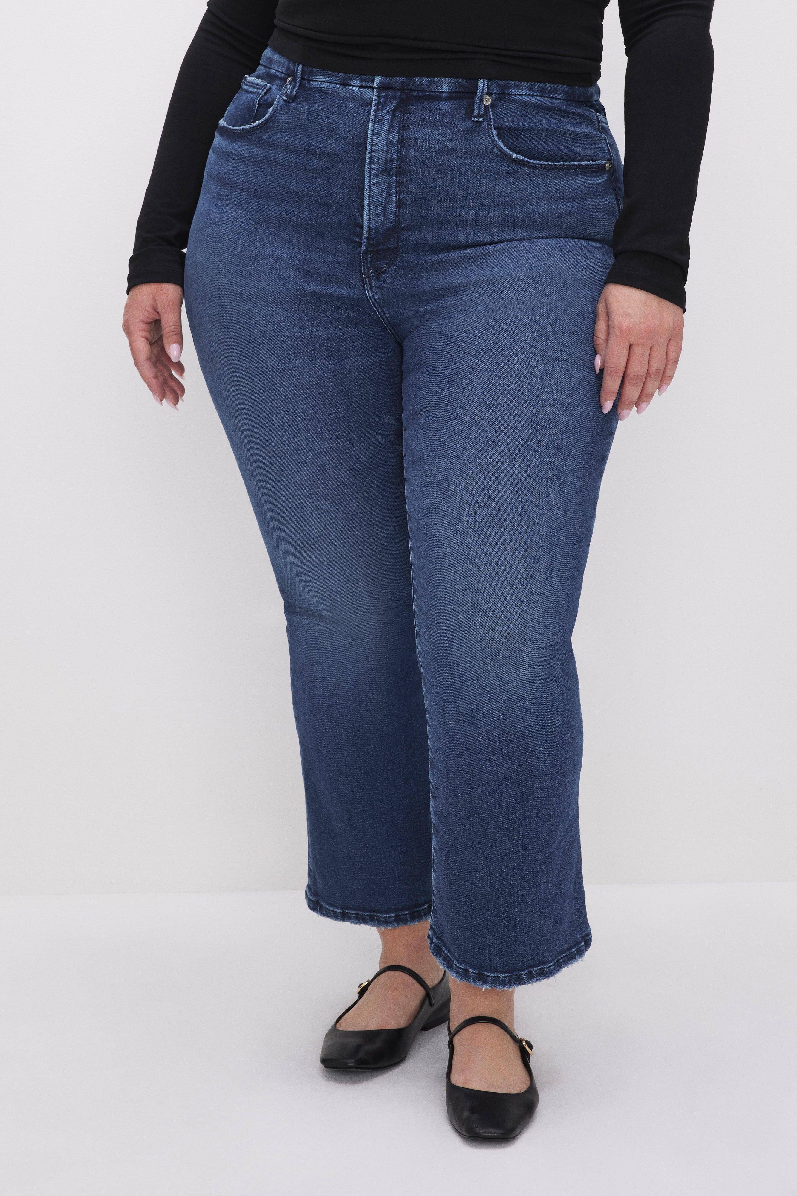 GOOD LEGS LIGHT COMPRESSION CROPPED MINI BOOT JEANS | INDIGO625 Product Image