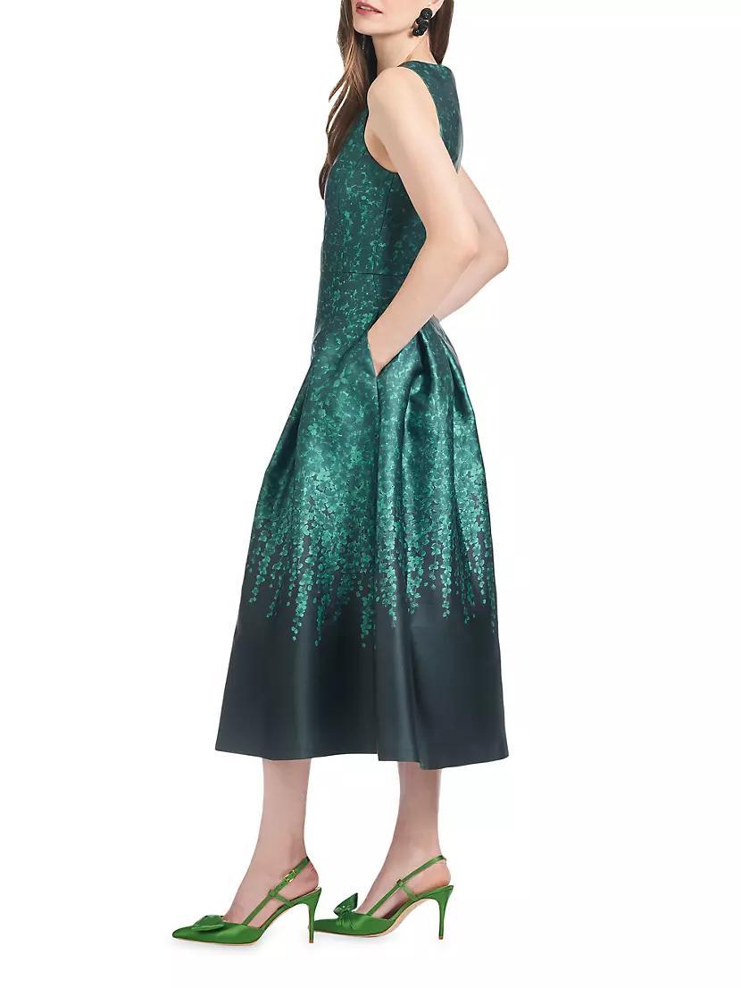 Anissa Satin A-Line Midi-Dress Product Image