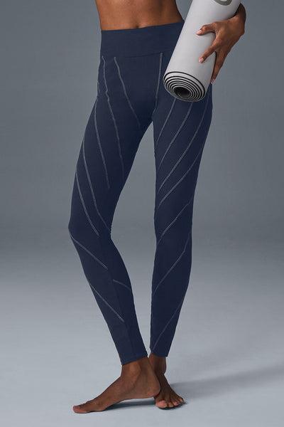 Alosoft High-Waist Sunray Legging - Navy/Ivory Product Image