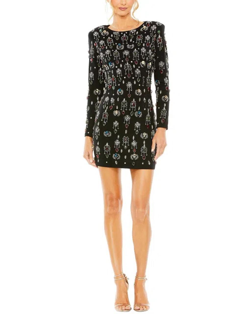 Column Cocktail Dress In Multi Product Image