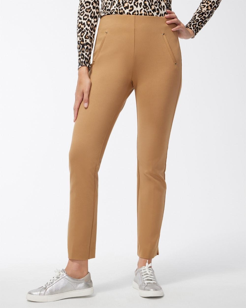 Chico's Women's Juliet Ponte Trim Detail Ankle Pants Product Image