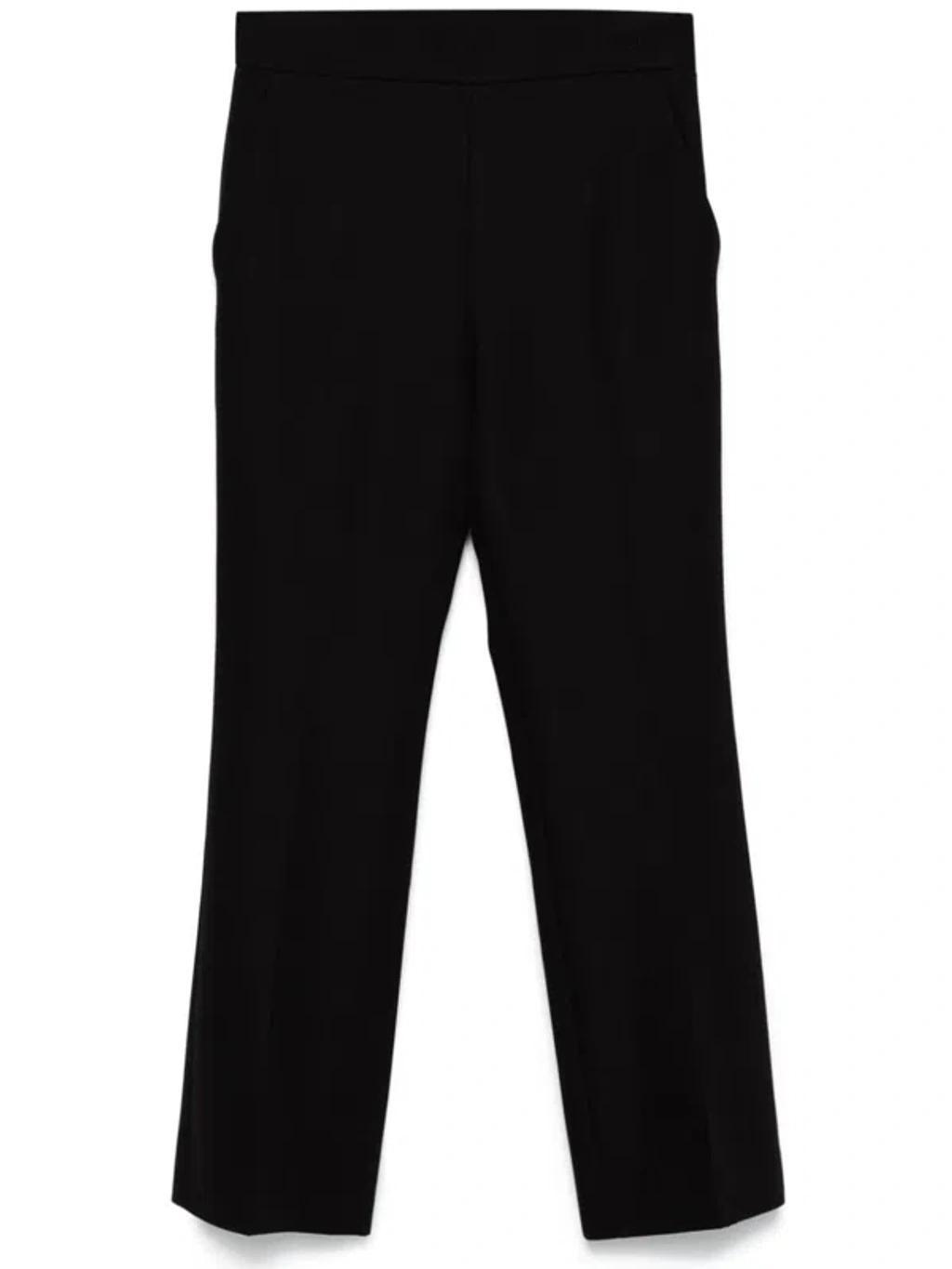 Wool Cropped Trousers In Black Product Image