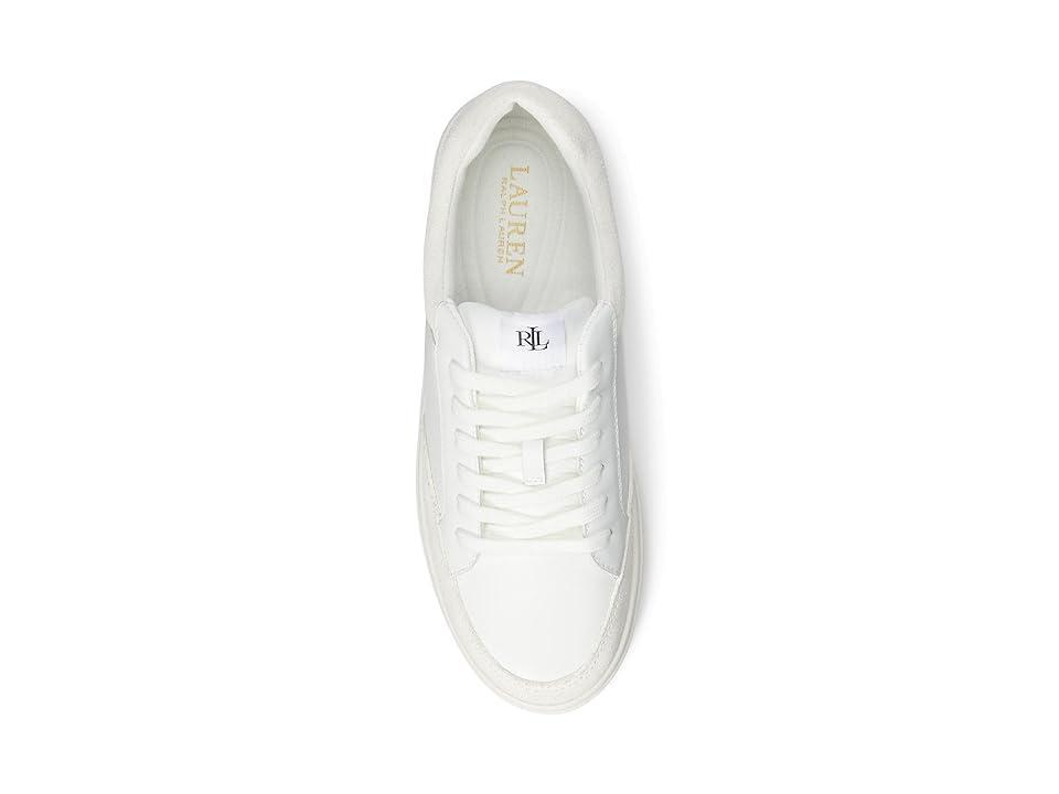 LAUREN Ralph Lauren Hailey Sneaker (Snow /Club House Cream) Women's Shoes Product Image