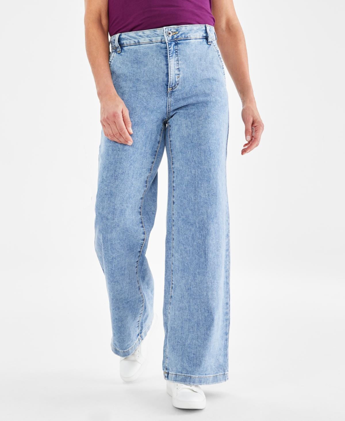 Women's High-Rise Wide-Leg Jeans, Created for Macy's Product Image