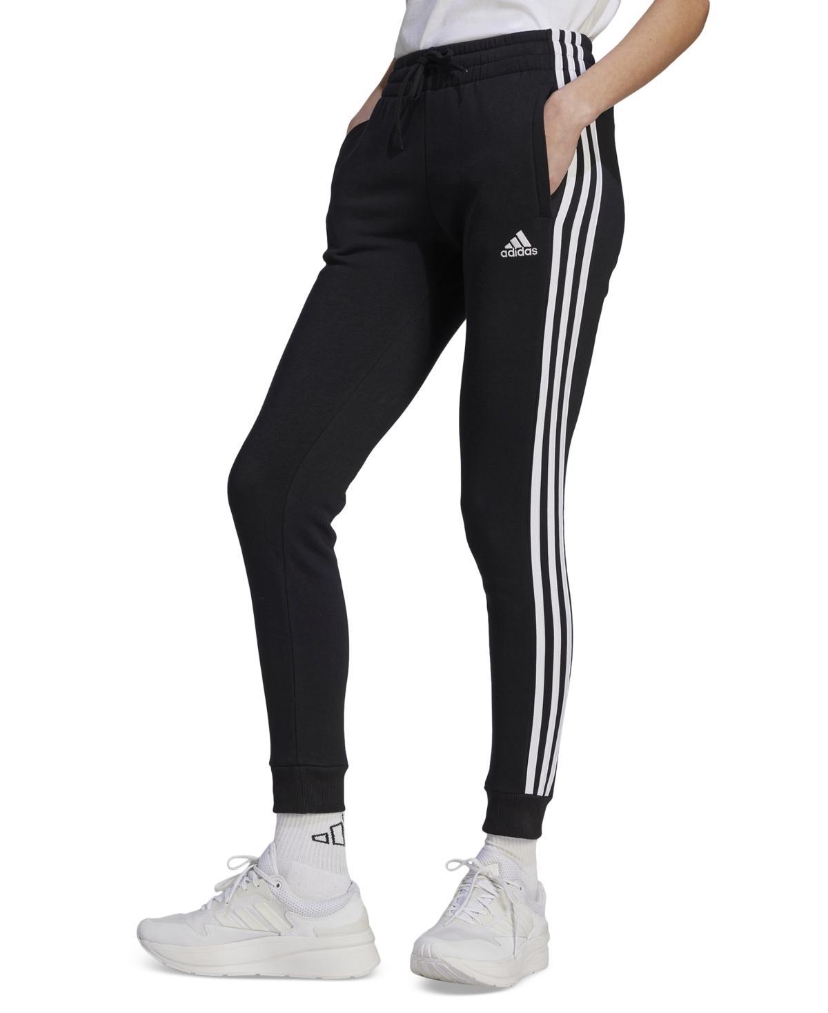 Womens adidas Sportswear Essentials 3-Stripes Fleece Pants Product Image