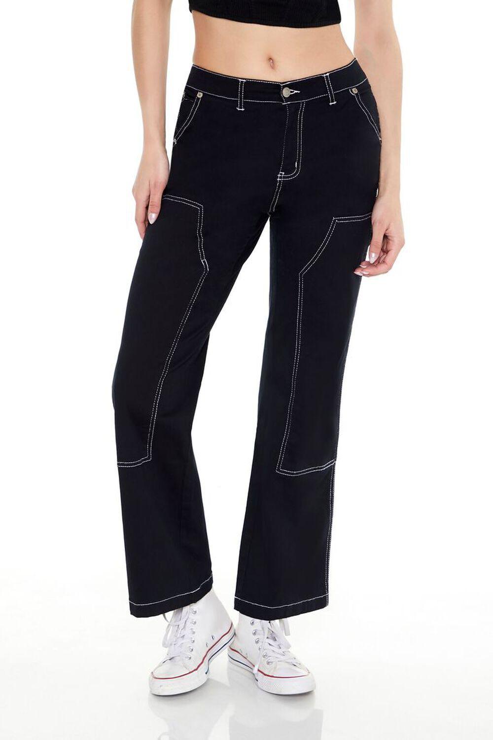 Twill Low-Rise Carpenter Pants | Forever 21 Product Image