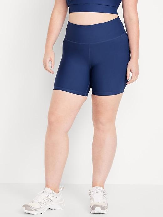 High-Waisted PowerSoft Biker Shorts -- 6-inch inseam Product Image