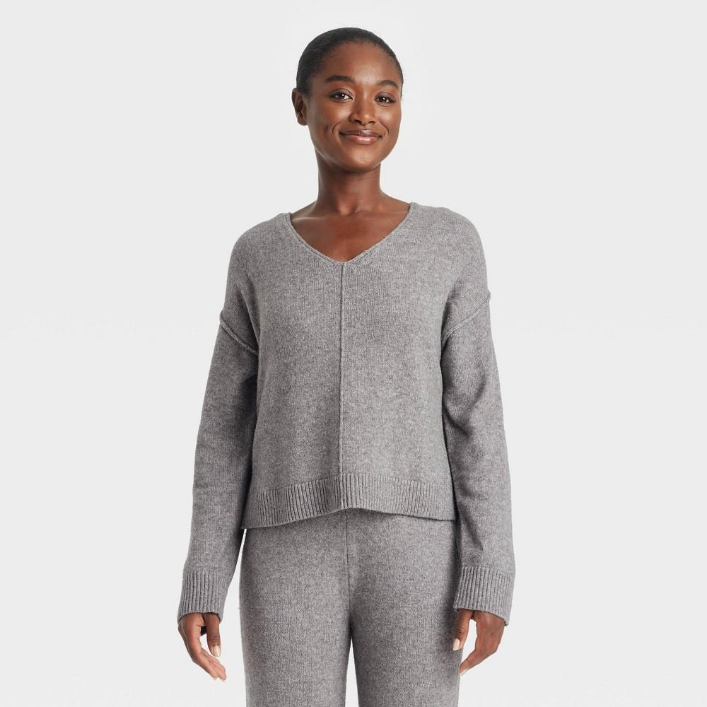 Womens Pullover Pajama Sweater - Auden Heathered XL Product Image