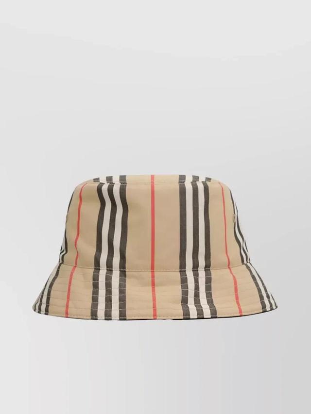 Icon Stripe Brim Bucket Hat In Cream Product Image