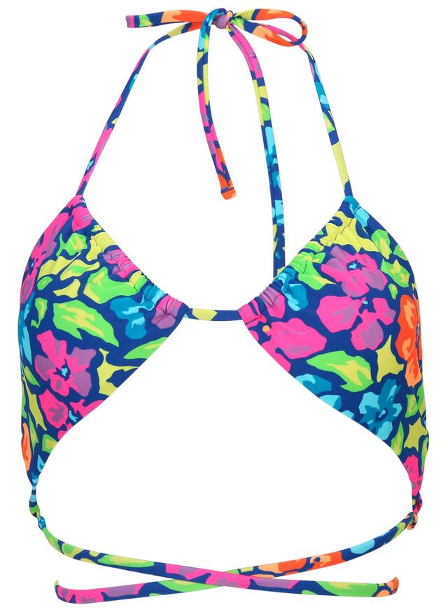 Ibiza Triangle Bikini Top - Flower Garden Product Image