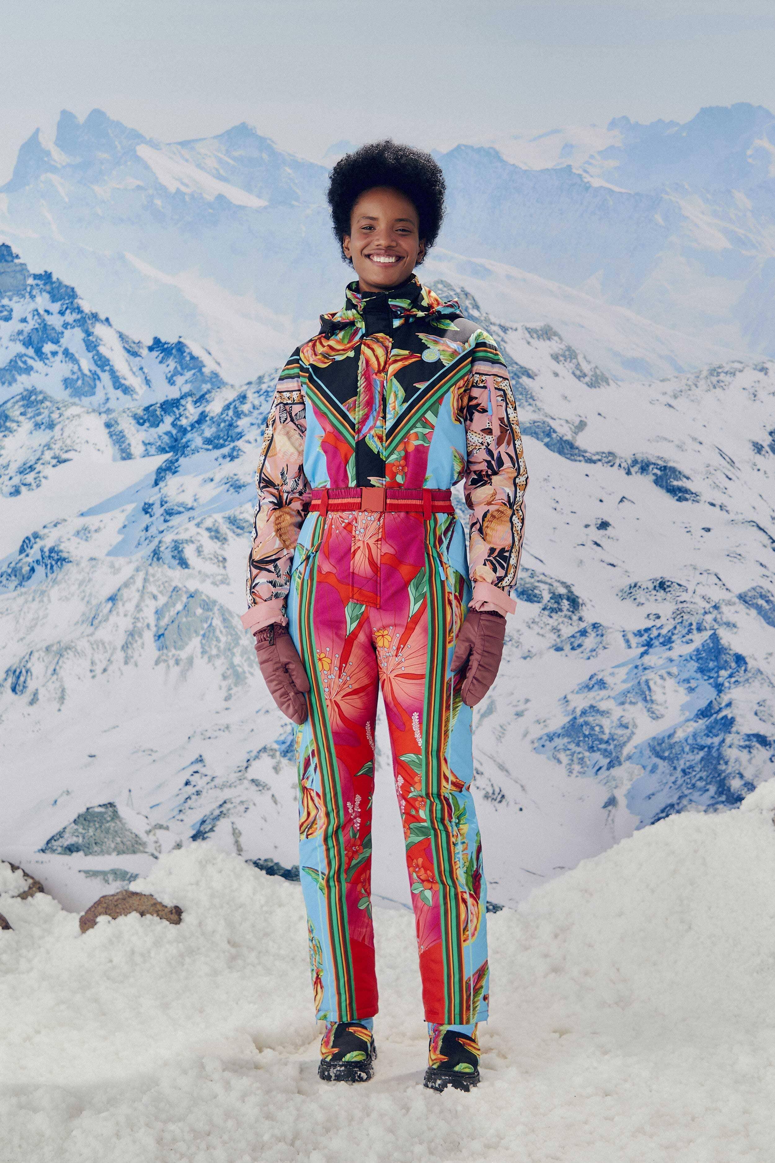 Mixed Scarves Ski Jumpsuit Product Image