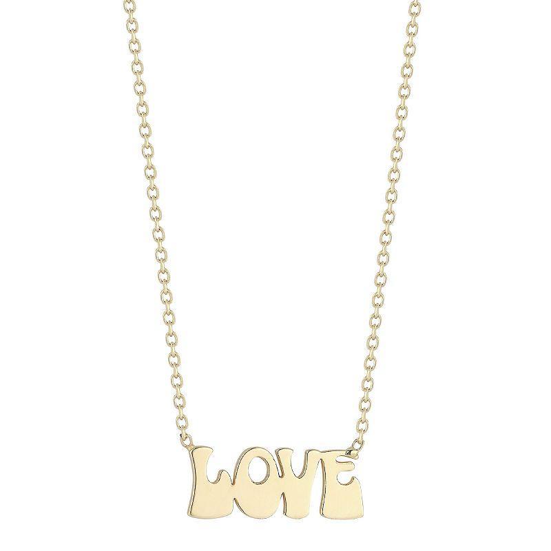 LUMINOR GOLD 14k Gold Groovy Love Necklace, Womens Product Image