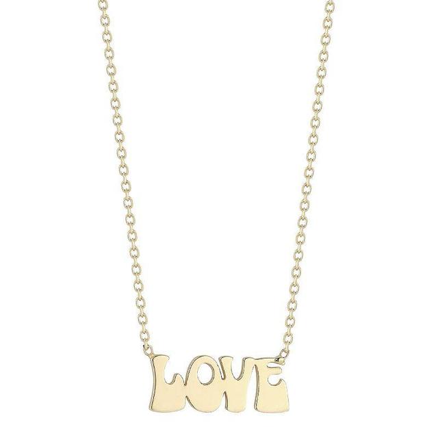 LUMINOR GOLD 14k Gold Groovy Love Necklace, Womens Yellow Product Image