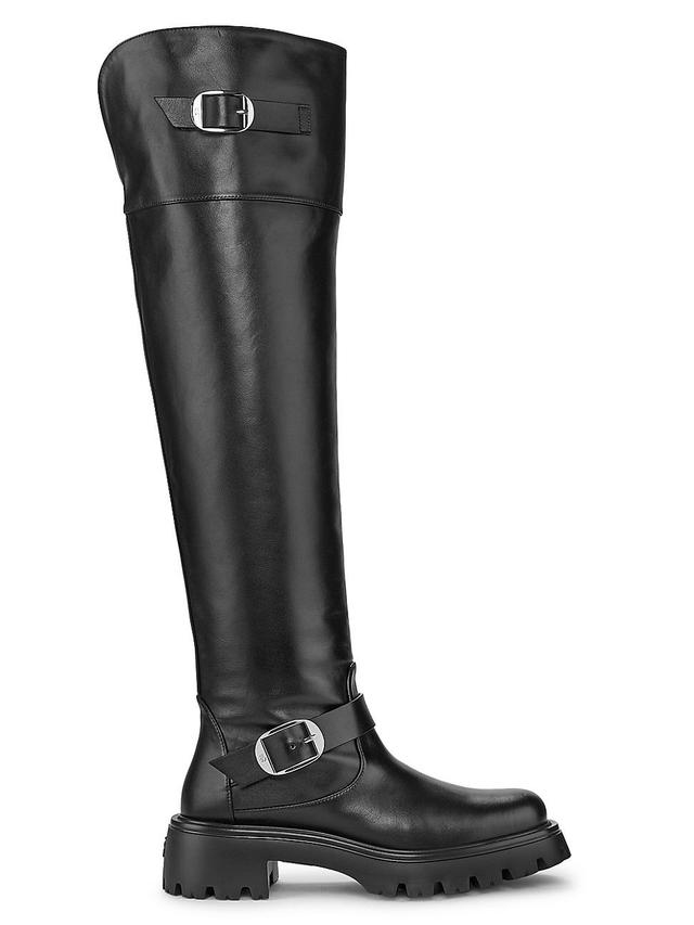 Womens Emerson 50MM Buckle-Accented Leather Tall Boots Product Image