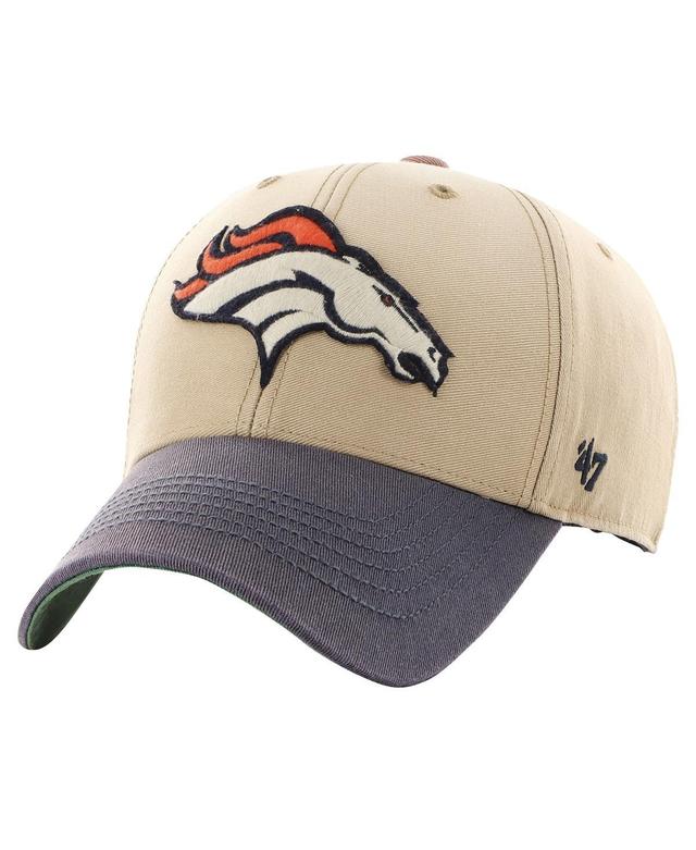 Mens 47 Khaki/Navy Denver Broncos Dusted Sedgwick MVP Adjustable Hat Product Image