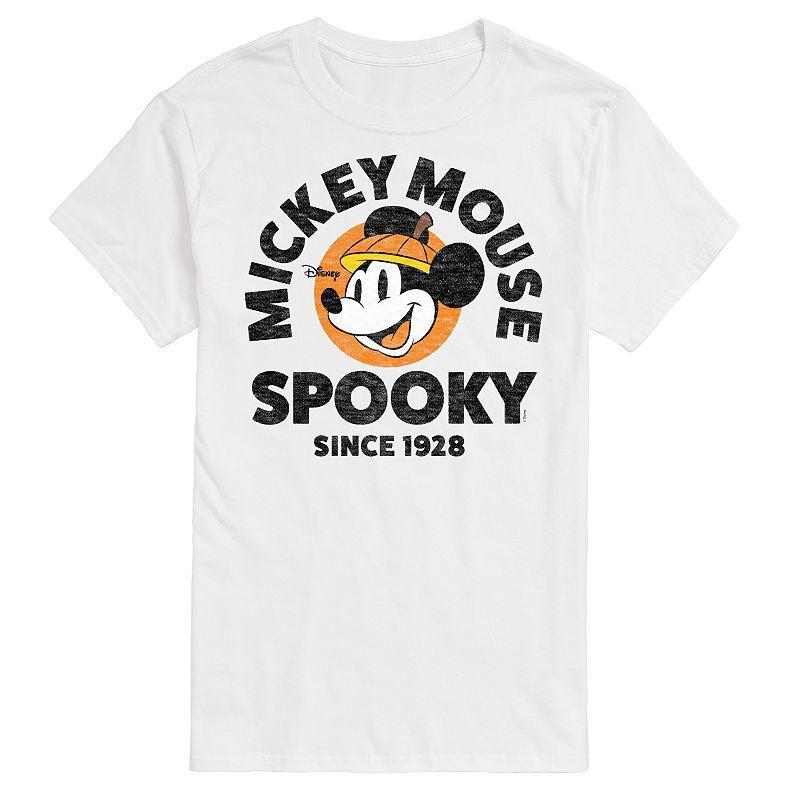 Disneys Mickey Mouse & Friends Big & Tall Spooky Since 1928 Graphic Tee, Mens White Product Image