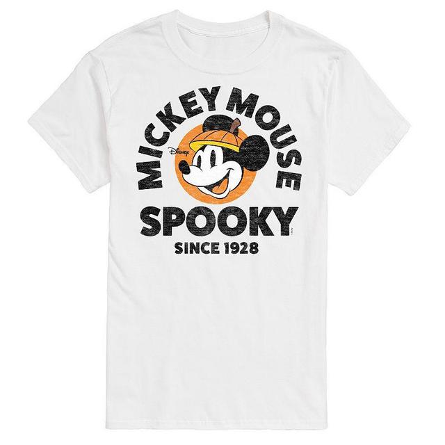 Disneys Mickey Mouse & Friends Big & Tall Spooky Since 1928 Graphic Tee, Mens White Product Image